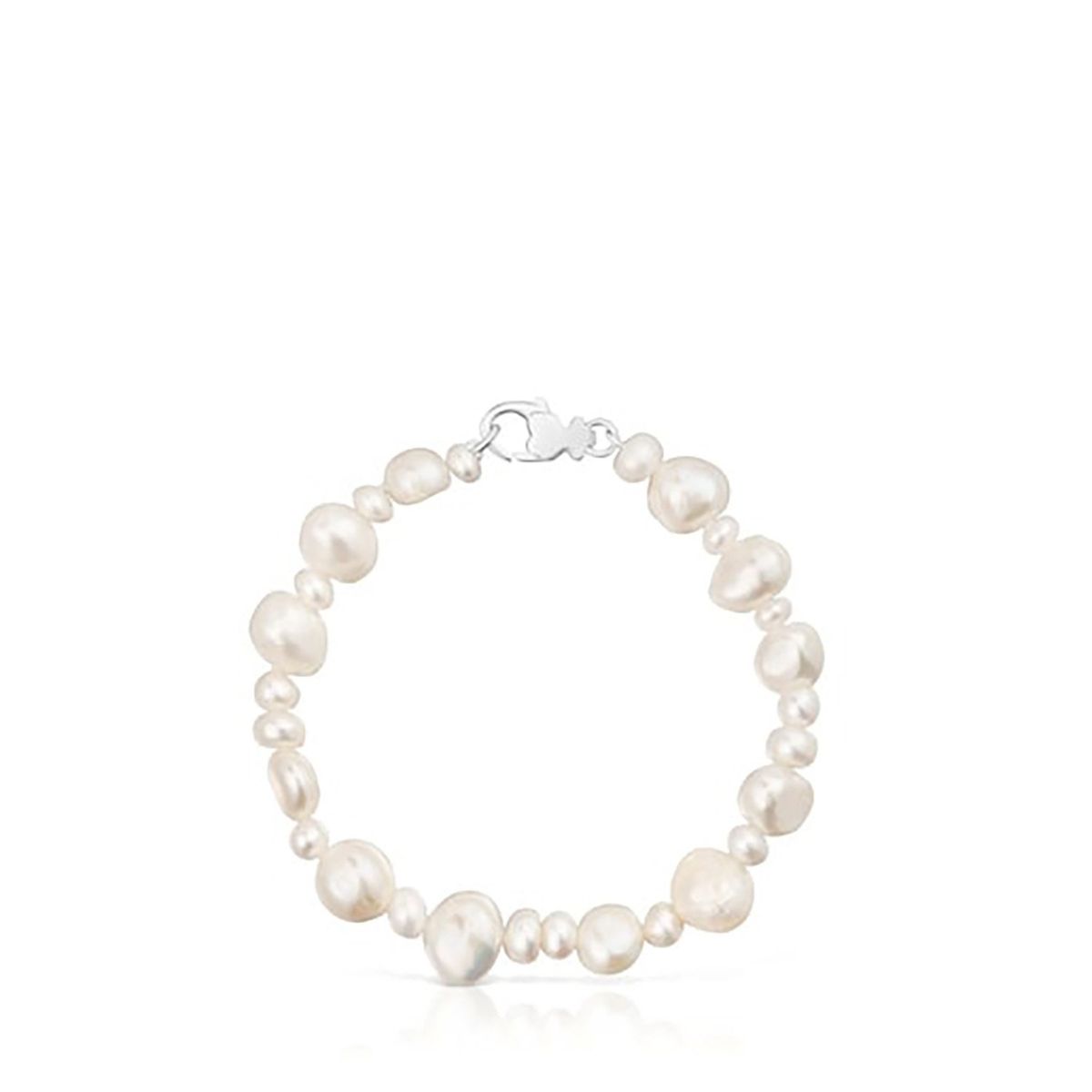 TOUS - Pulsera Plata Perlas Grandes