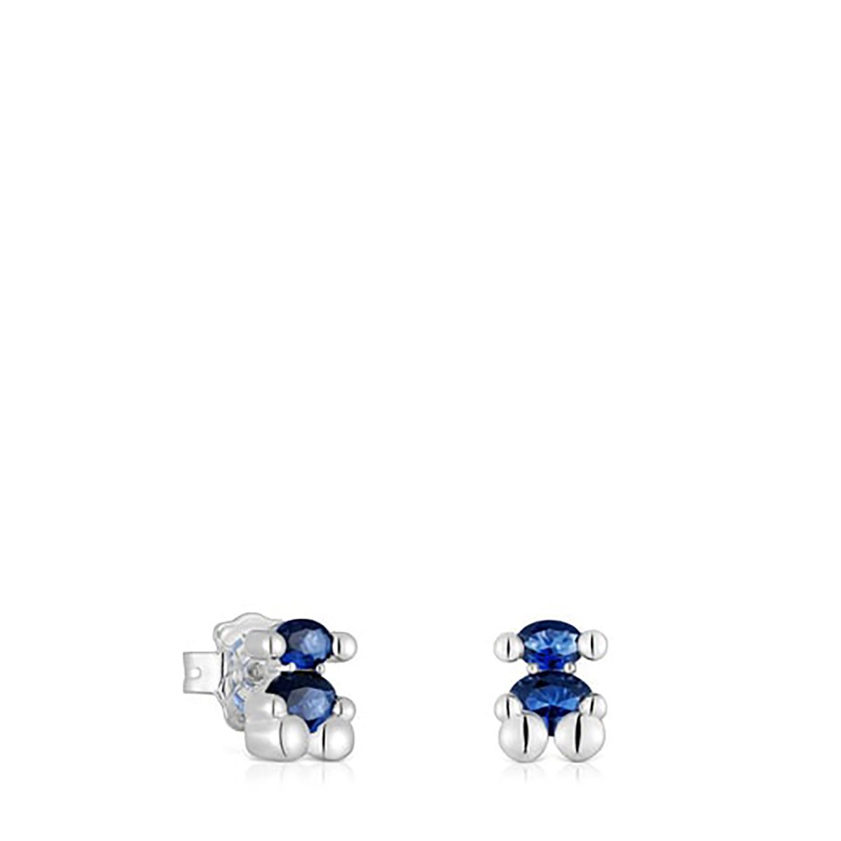 TOUS - Aretes Plata Oso Lgg Zafir Azul Tous