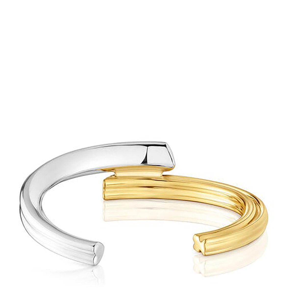 TOUS - Esclava Plata Bano Oro Bicolor Mediana