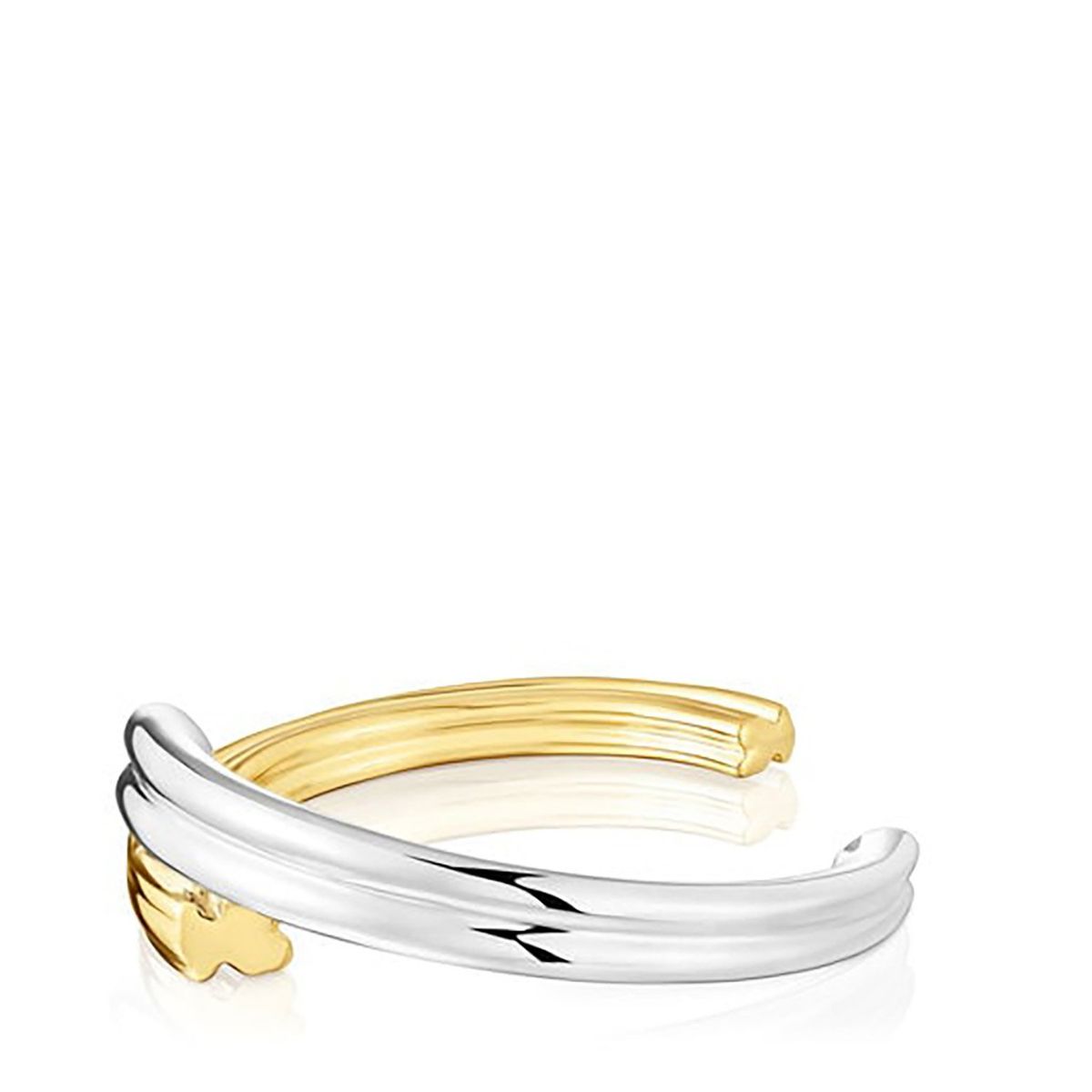 TOUS - Esclava Plata Bano Oro Bicolor Mediana