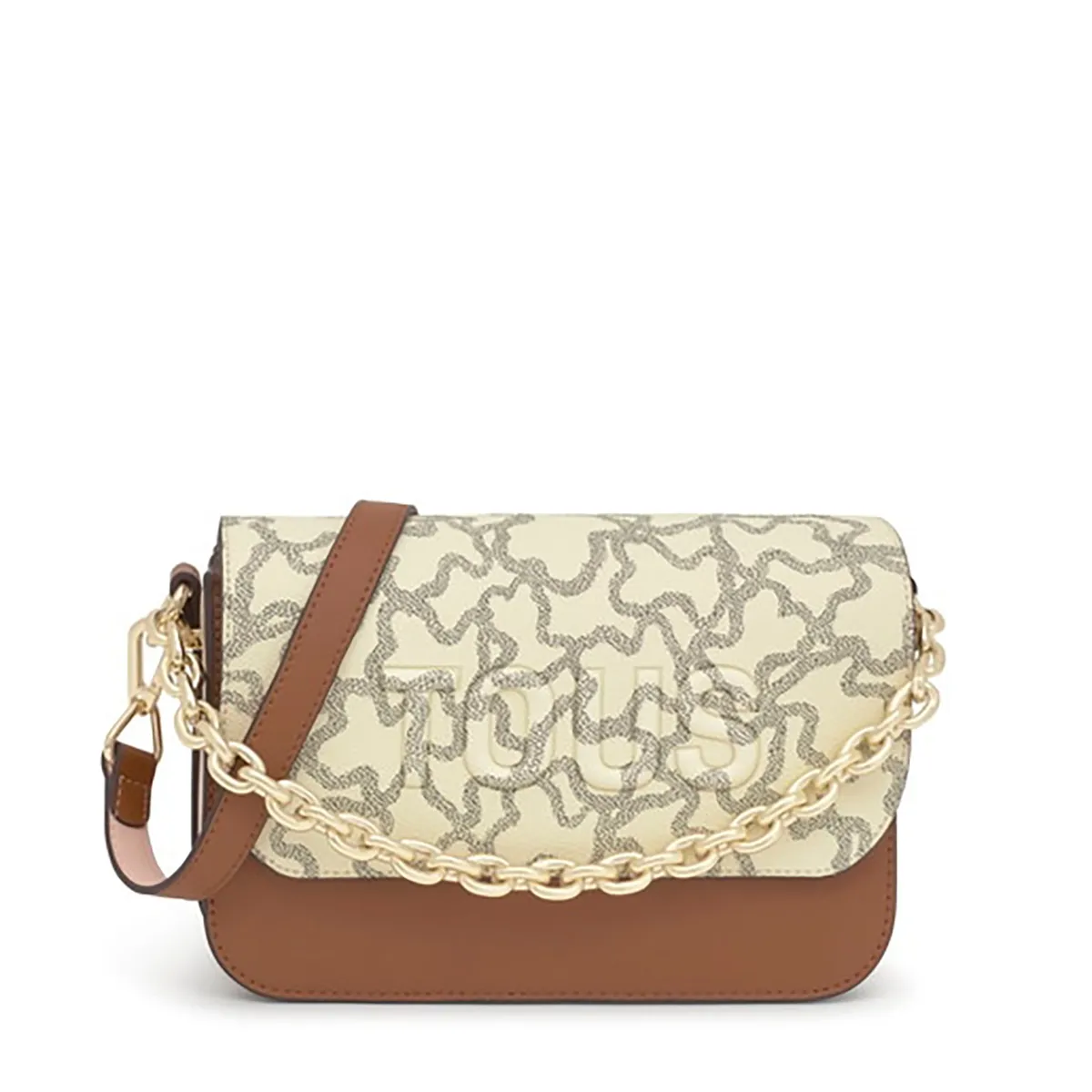 TOUS - Bandolera M. Chain Kaos Camel-Beige.
