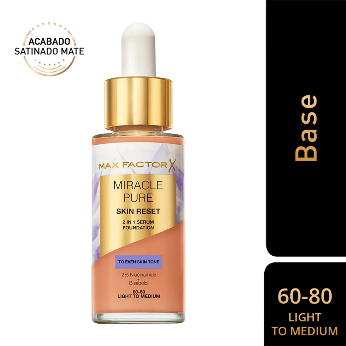 MAX FACTOR - Base de Maquillaje Miracle Pure Skin Reset 30ml Max Factor