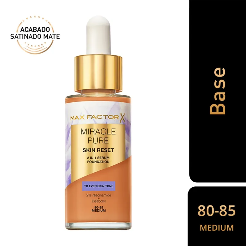 MAX FACTOR - Base de Maquillaje Miracle Pure Skin Reset 30ml Max Factor
