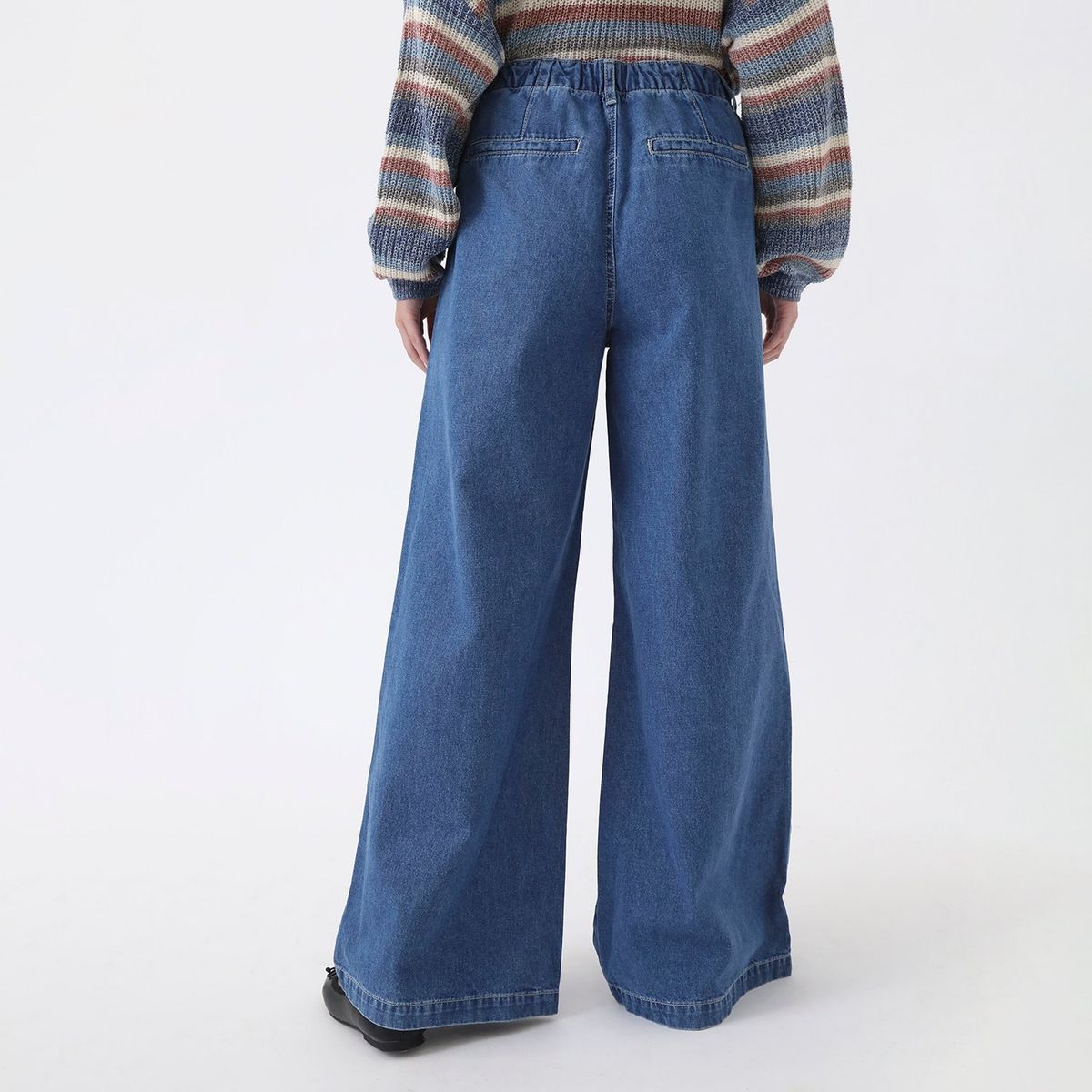 AMERICAN ABBEY - Pantalón Wide 100% Algodón Mujer American Abbey