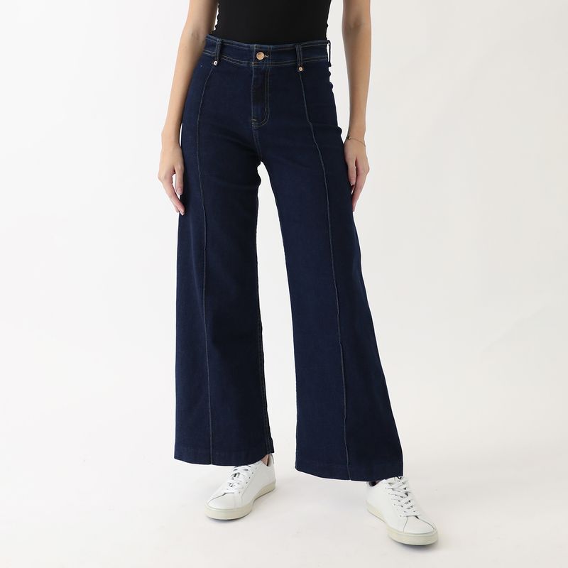 KAYRA POBLET - Jean Wide Leg Tiro Alto Mujer Kayra Poblet