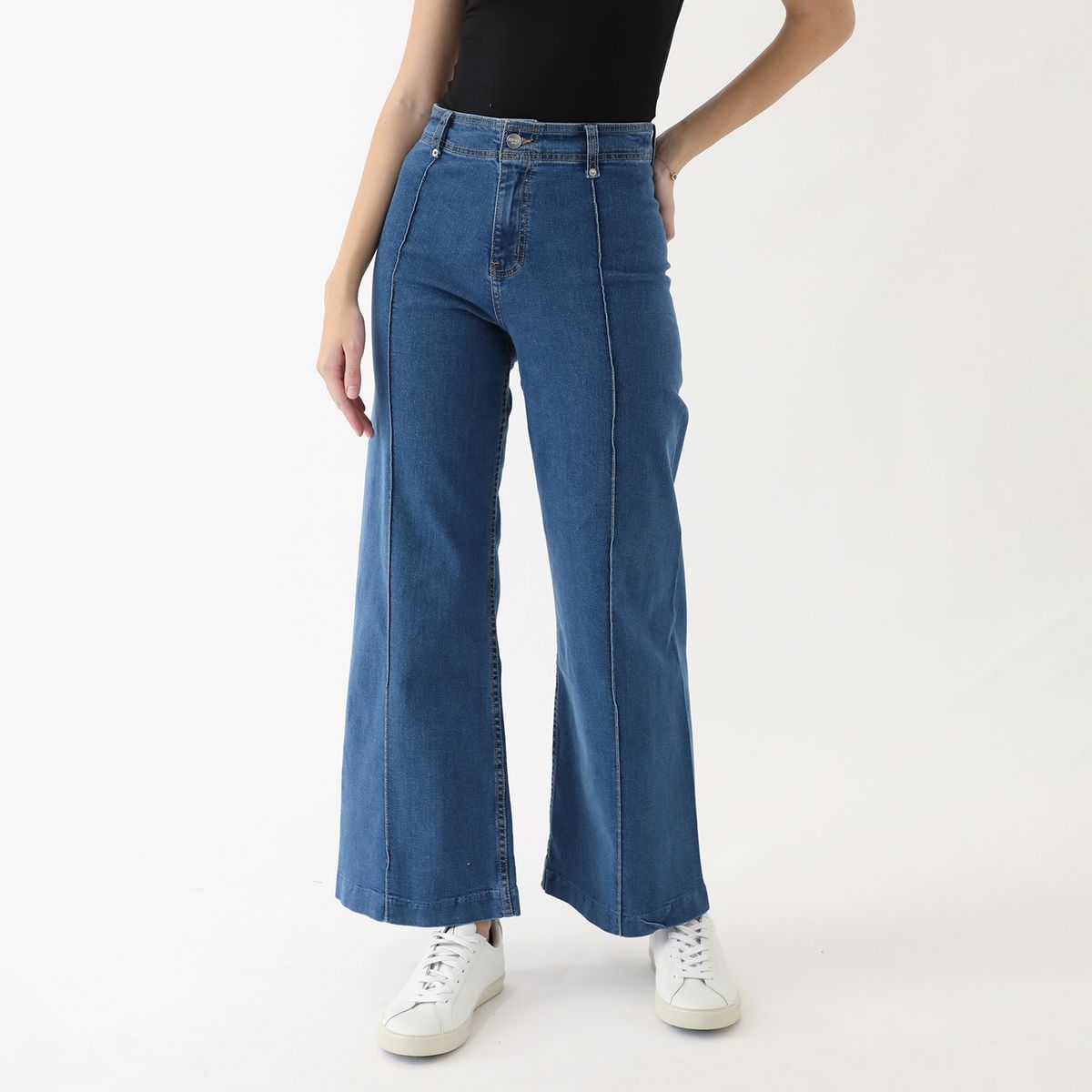 KAYRA POBLET - Jean Wide Leg Tiro Alto Mujer Kayra Poblet