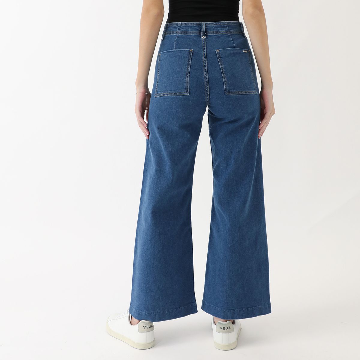 KAYRA POBLET - Jean Wide Leg Tiro Alto Mujer Kayra Poblet