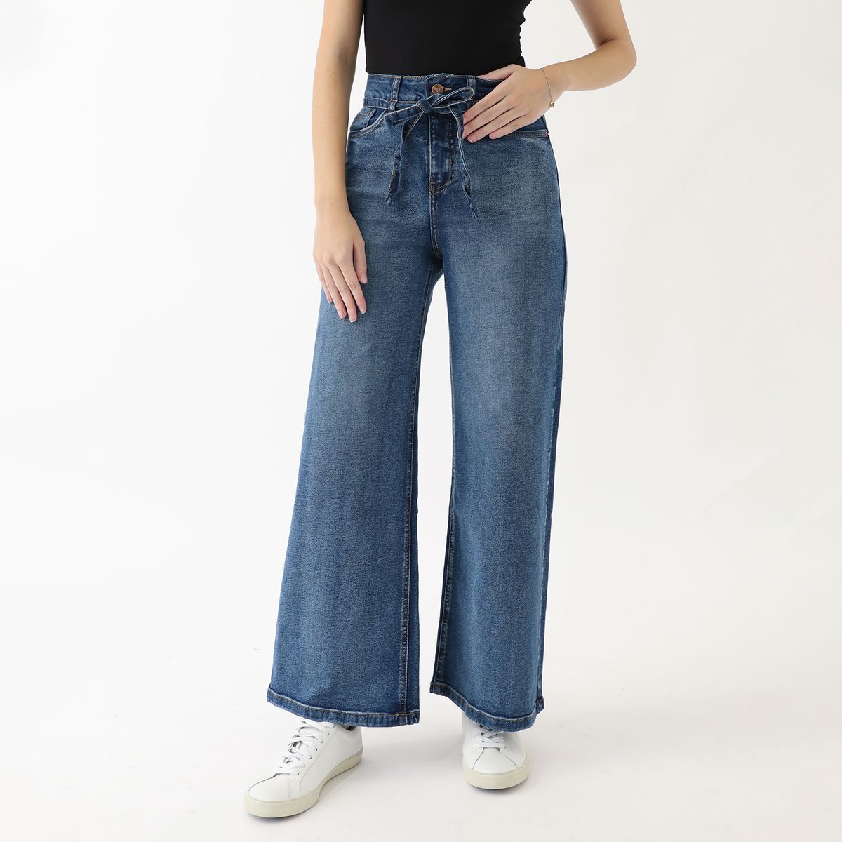 KAYRA POBLET - Jean Wide Leg Tiro Alto Mujer Kayra Poblet