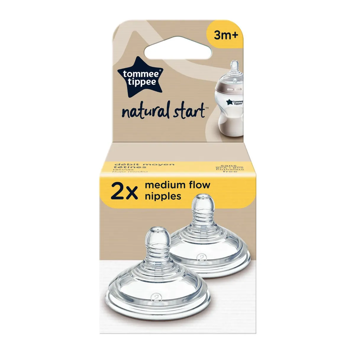 TOMMEE TIPPEE - Tetina Natural Start Mediano X2u Tommee Tippee
