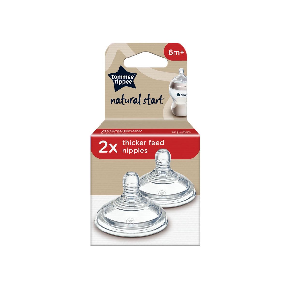 TOMMEE TIPPEE - Tetina Natural Start Liq Espes X2u Tommee Tippee