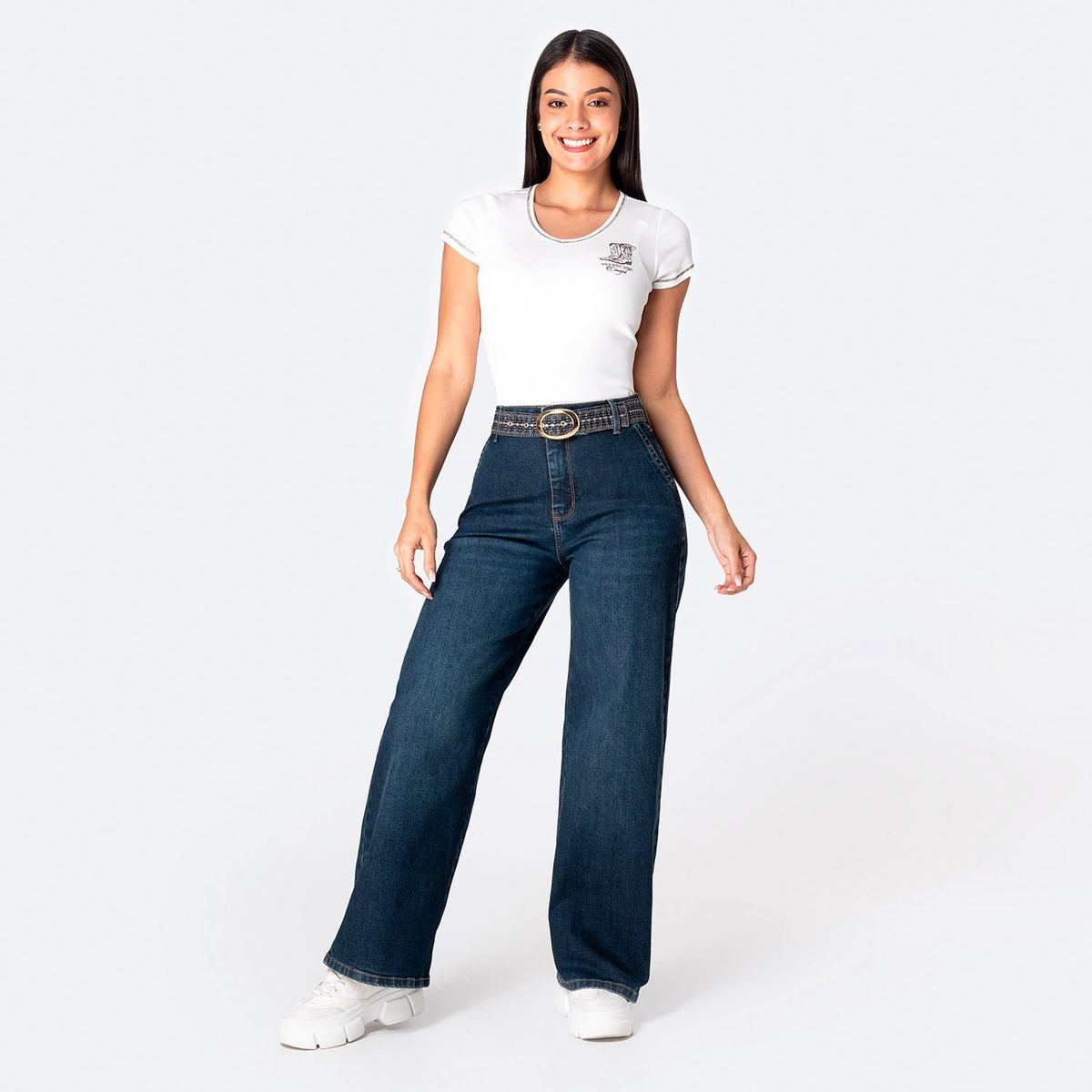 PIONIER - Jean Wide Algodón Mujer Pionier