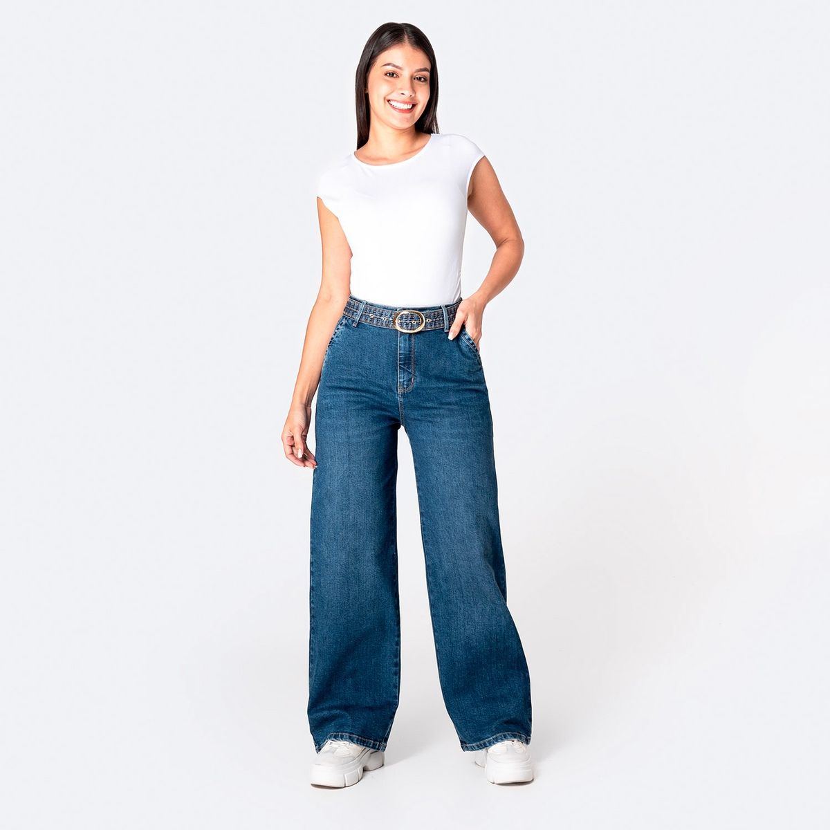 PIONIER - Jean Wide Algodón Mujer Pionier