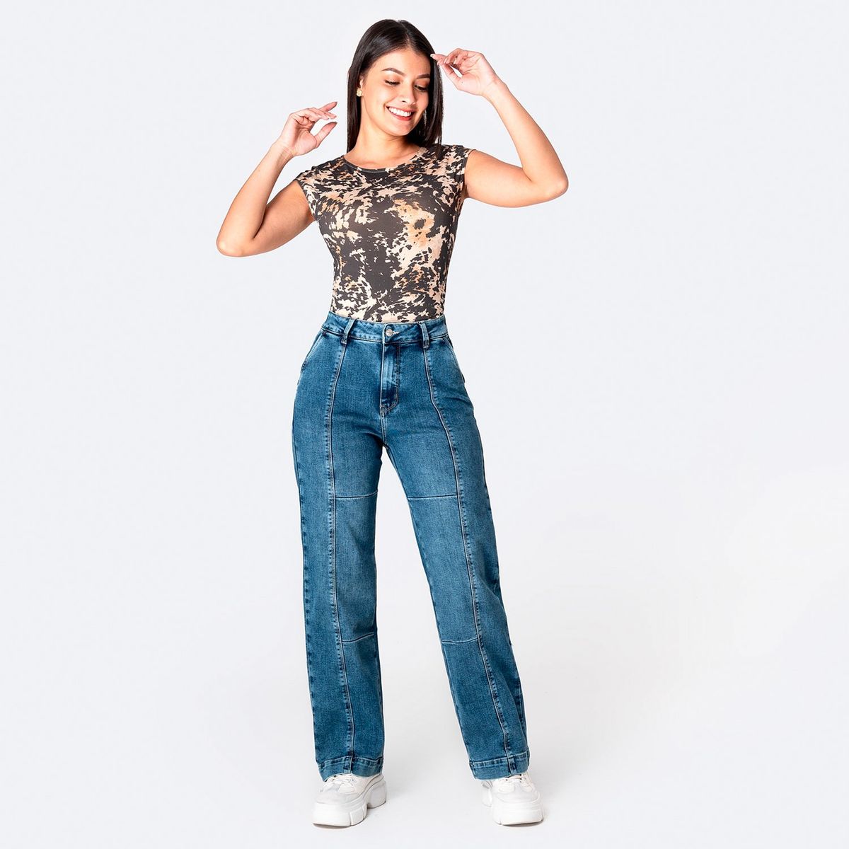 PIONIER - Jean Straight Tiro Alto Mujer Pionier