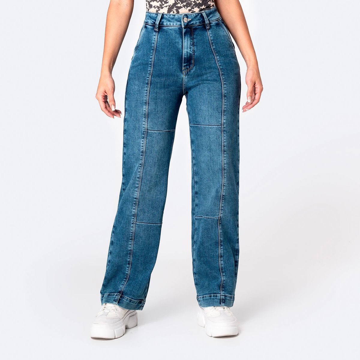 PIONIER - Jean Straight Tiro Alto Mujer Pionier