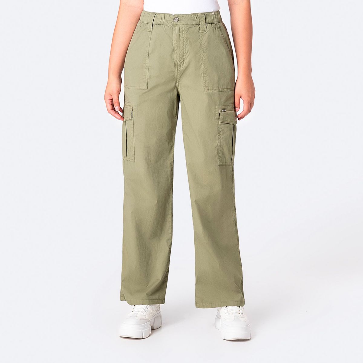 PIONIER - Pantalón Straight Algodón Mujer Pionier