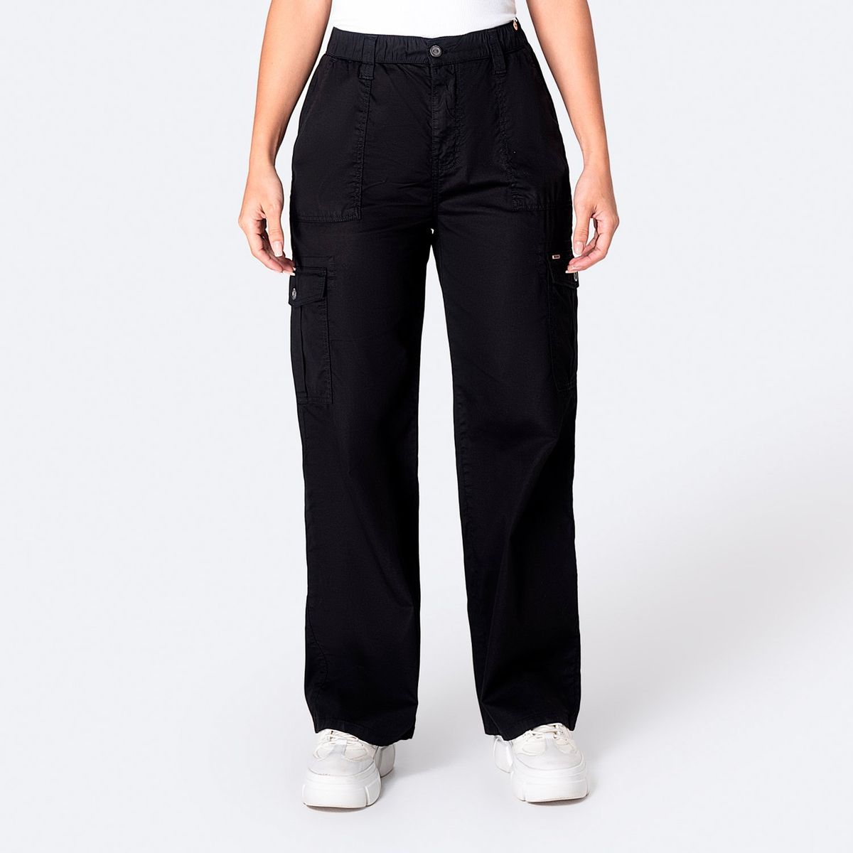 PIONIER - Pantalón Straight Algodón Mujer Pionier