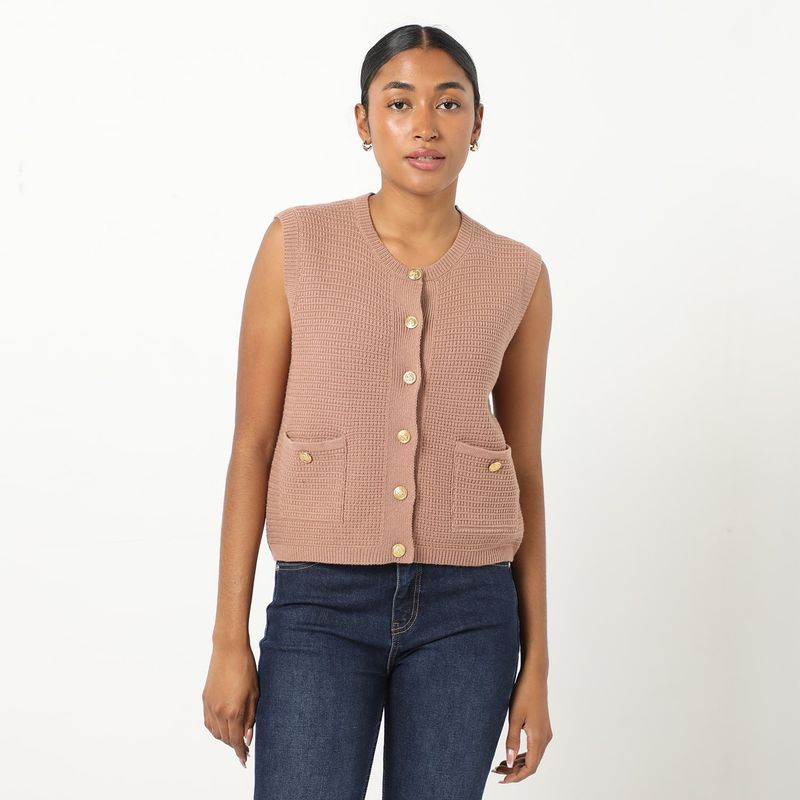 BASEMENT - Chaleco Casual Mujer Basement