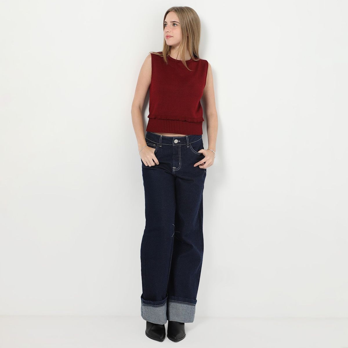 SYBILLA - Jean Baggy 100% Algodón Mujer Sybilla