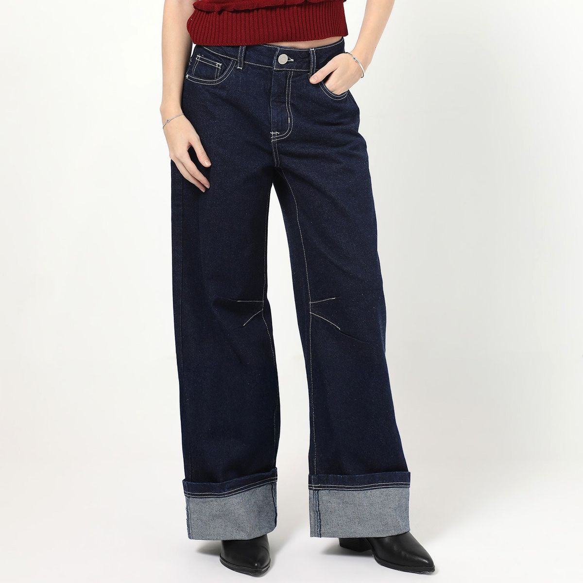 SYBILLA - Jean Baggy 100% Algodón Mujer Sybilla