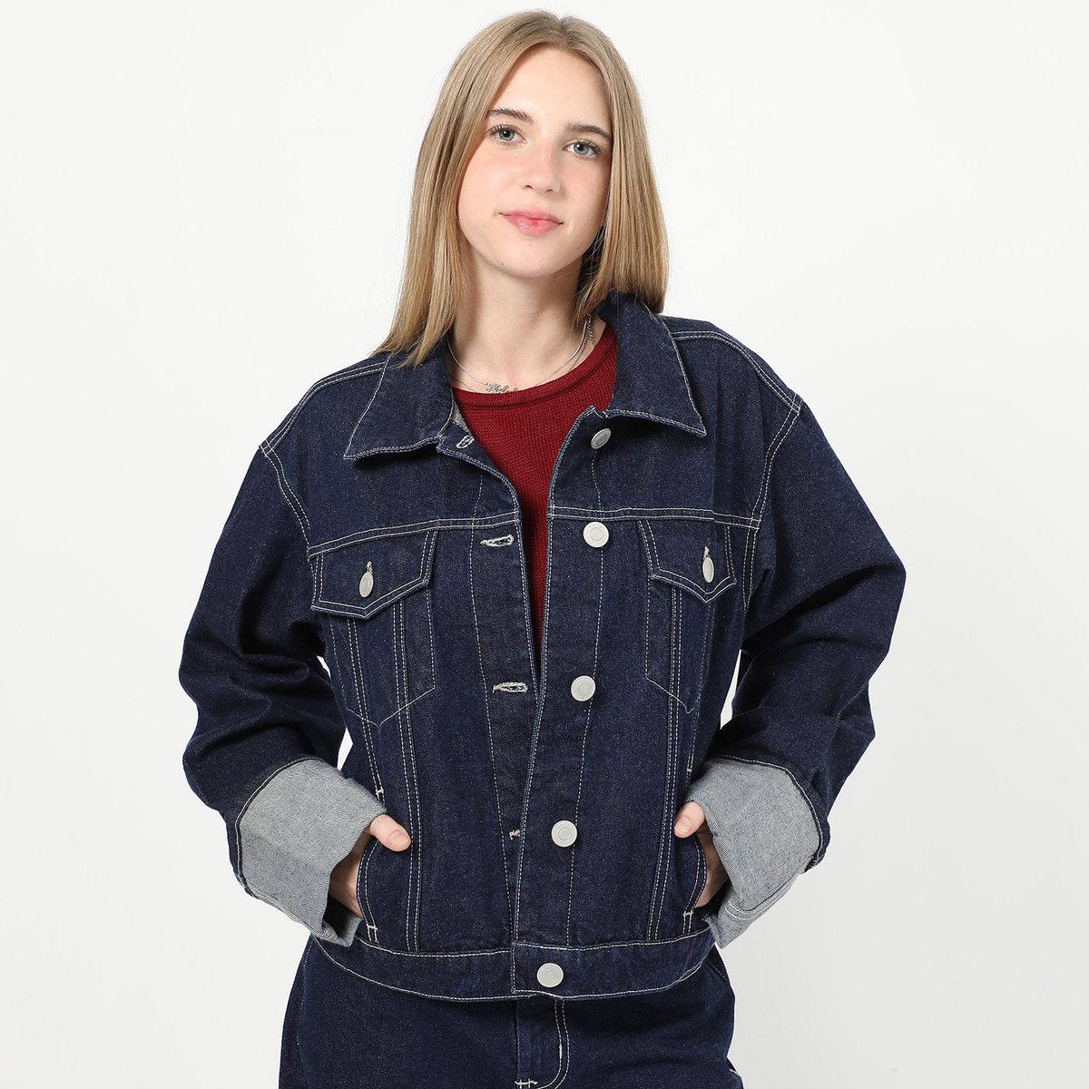 SYBILLA - Casaca Jean 100% Algodón Mujer Sybilla