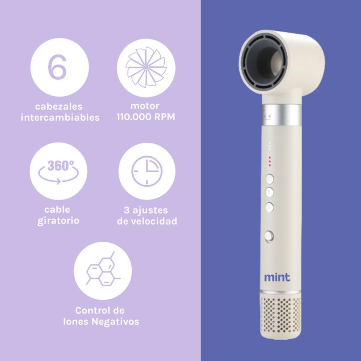 MINT - Secador Multistyler 6 En 1 Mint