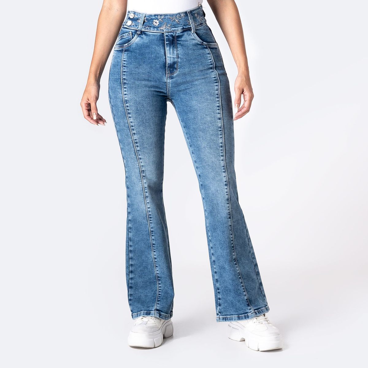 PIONIER - Jean Flare Algodón Mujer Pionier