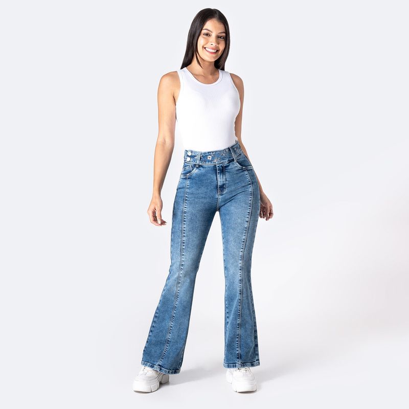 PIONIER - Jean Flare Algodón Mujer Pionier