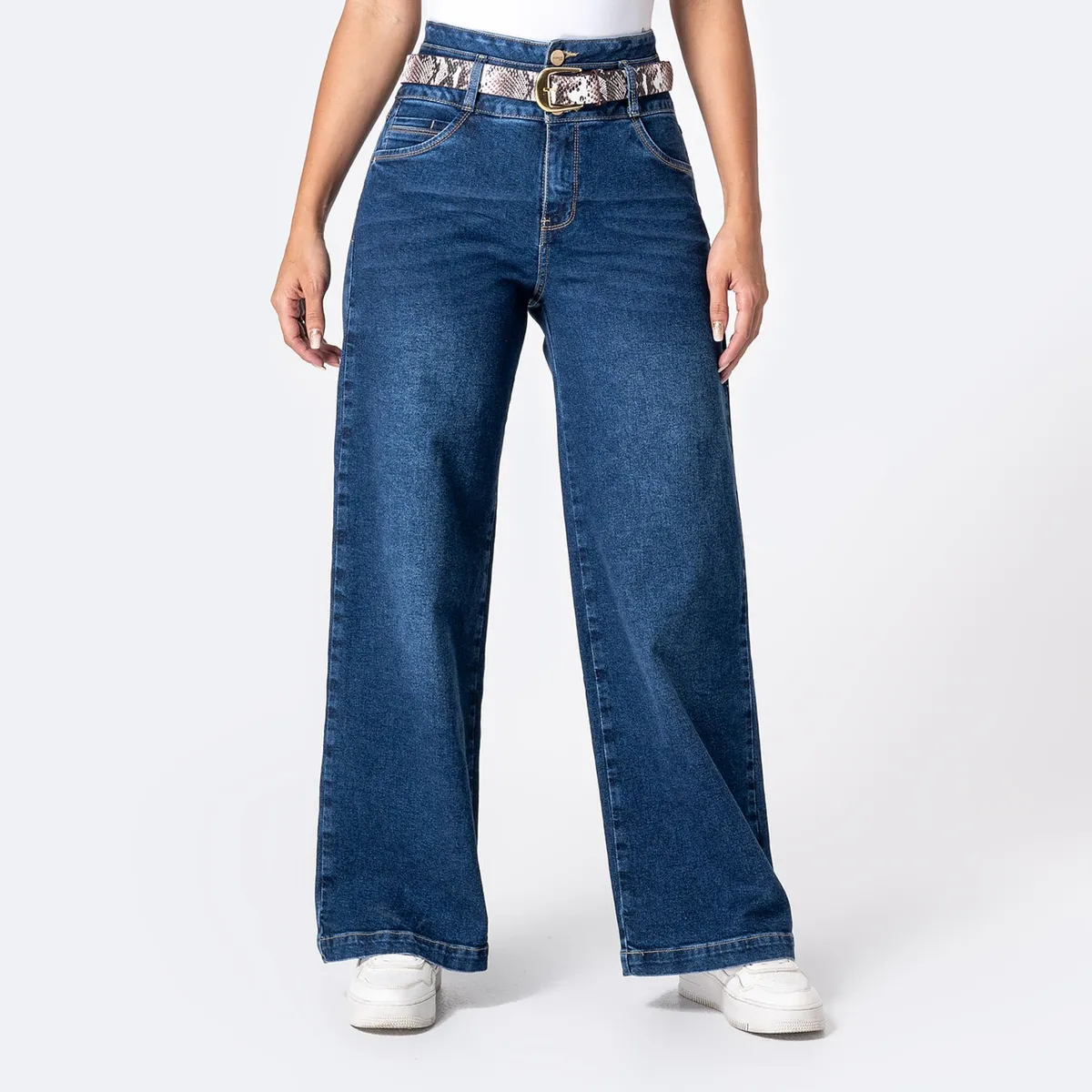 PIONIER - Jean Wide Leg Tiro Alto Mujer Pionier