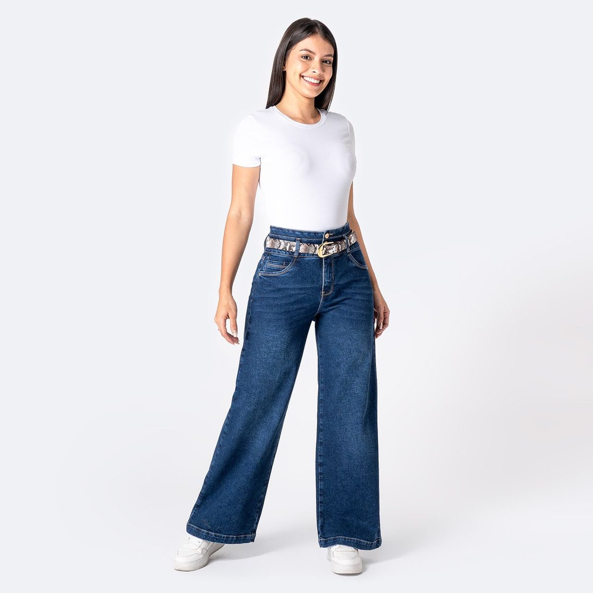 PIONIER - Jean Wide Leg Tiro Alto Mujer Pionier