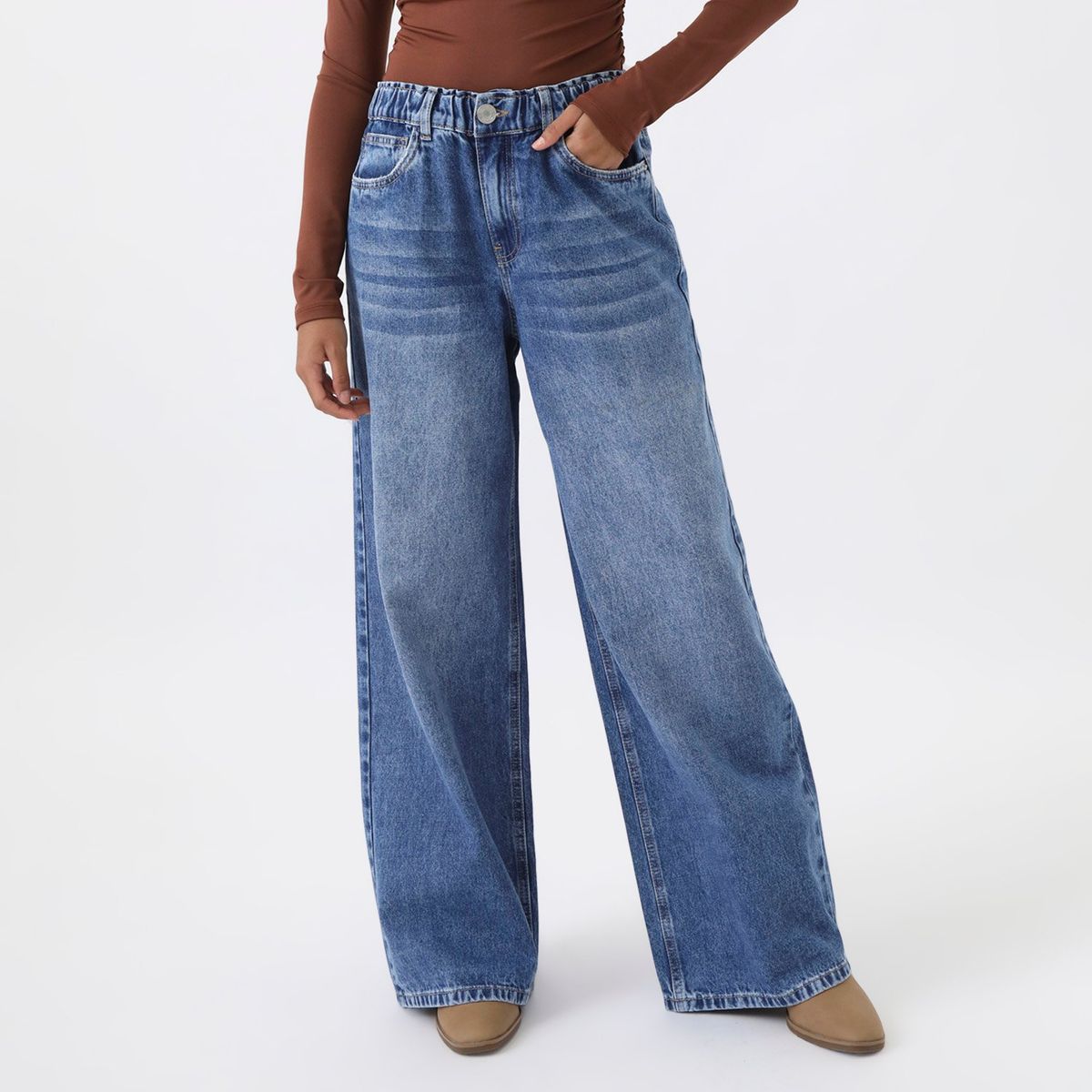 DENIMLAB - Jean Wide Algodón Mujer Denimlab