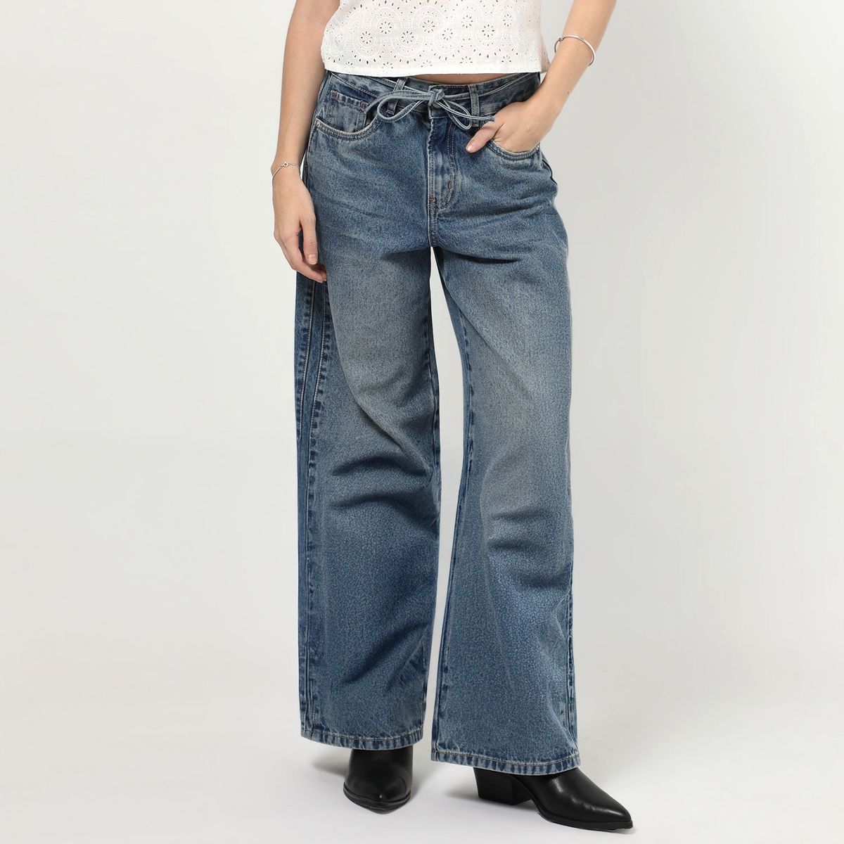 SYBILLA - Jean Baggy 100% Algodón Mujer Sybilla