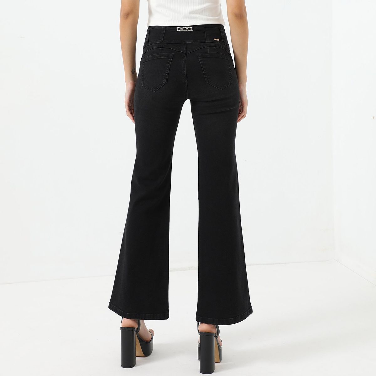 MOSSIMO - Jean Flare Tiro Alto Mujer Mossimo
