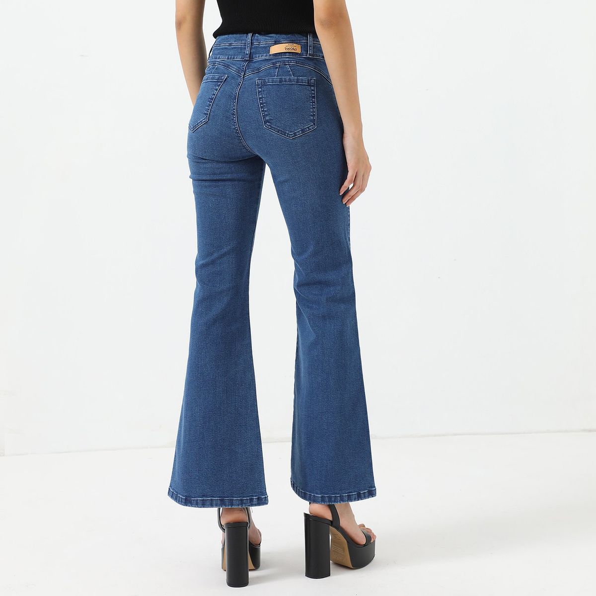 MOSSIMO - Jean Flare Tiro Alto Mujer Mossimo