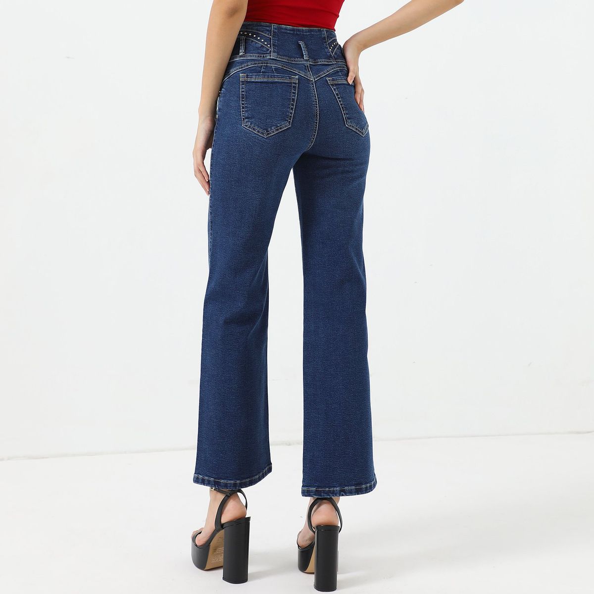 MOSSIMO - Jean Straight Tiro Alto Mujer Mossimo