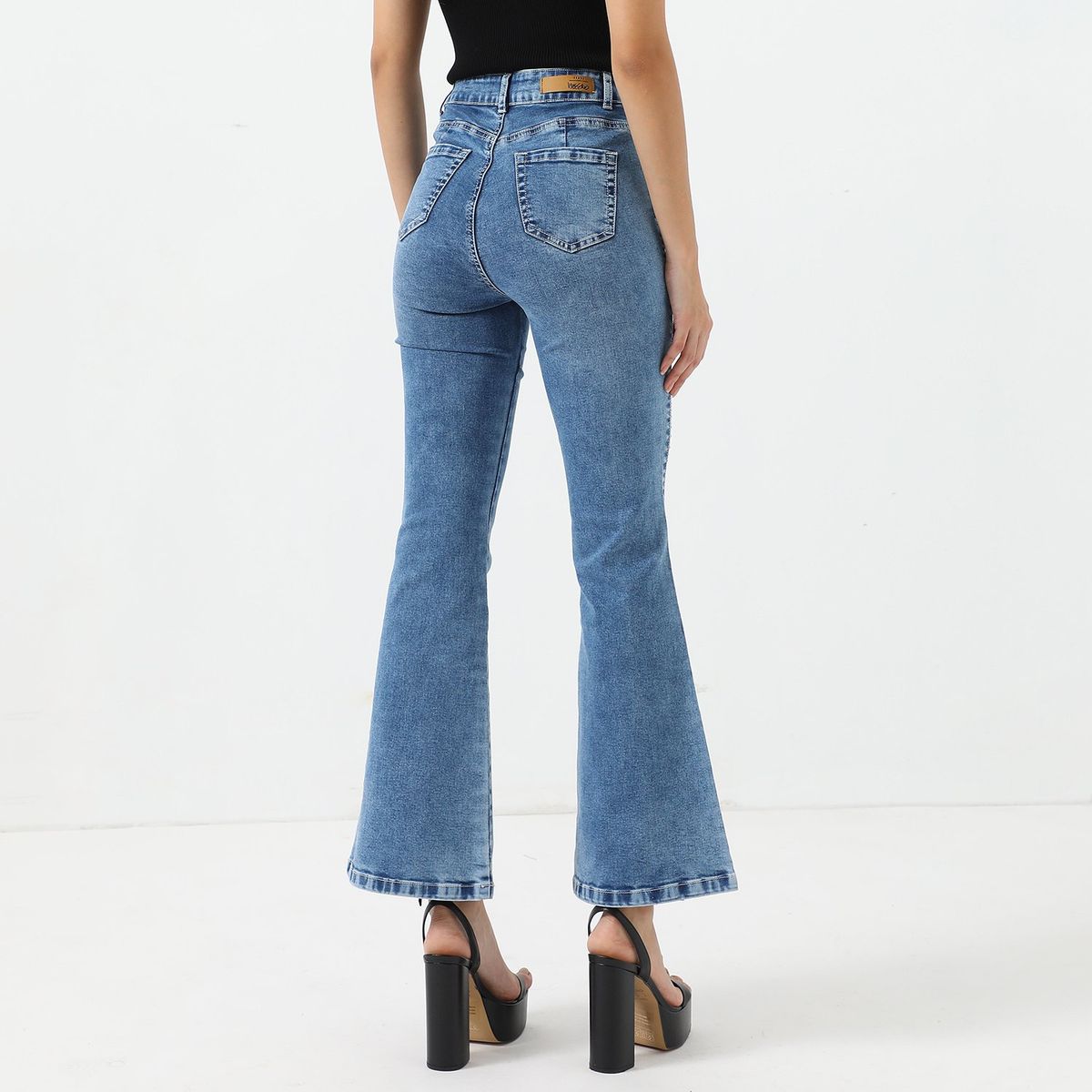 MOSSIMO - Jean Flare Tiro Alto Mujer Mossimo