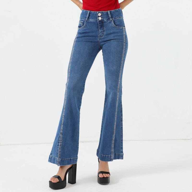 MOSSIMO - Jean Flare Tiro Alto Mujer Mossimo