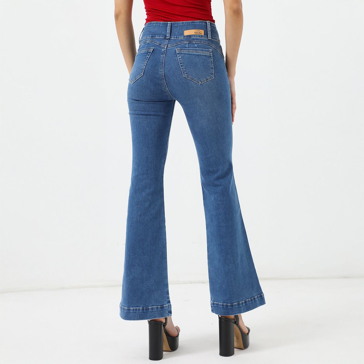 MOSSIMO - Jean Flare Tiro Alto Mujer Mossimo