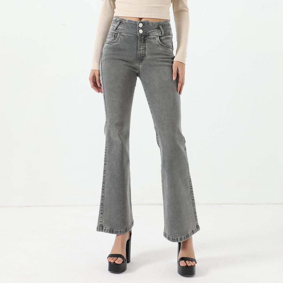 MOSSIMO - Jean Flare Algodón Mujer Mossimo