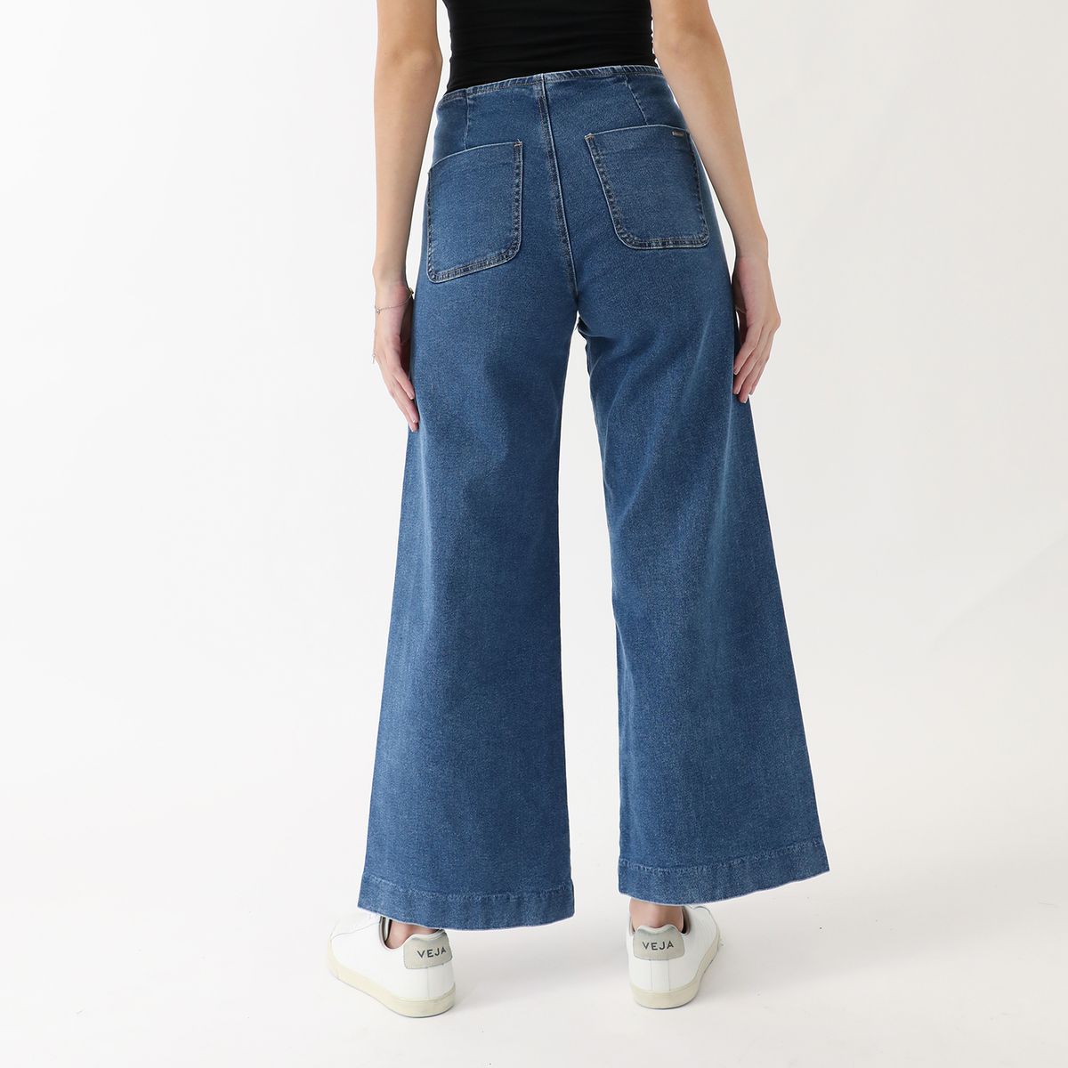 KAYRA POBLET - Jean Wide Leg Tiro Alto Mujer Kayra Poblet