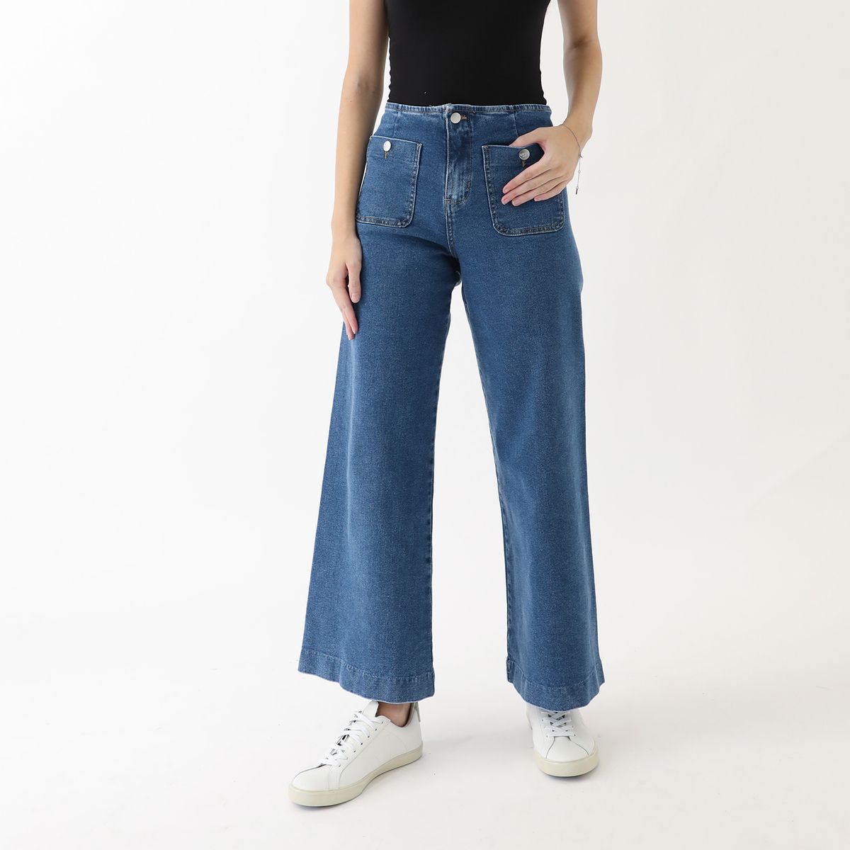 KAYRA POBLET - Jean Wide Leg Tiro Alto Mujer Kayra Poblet