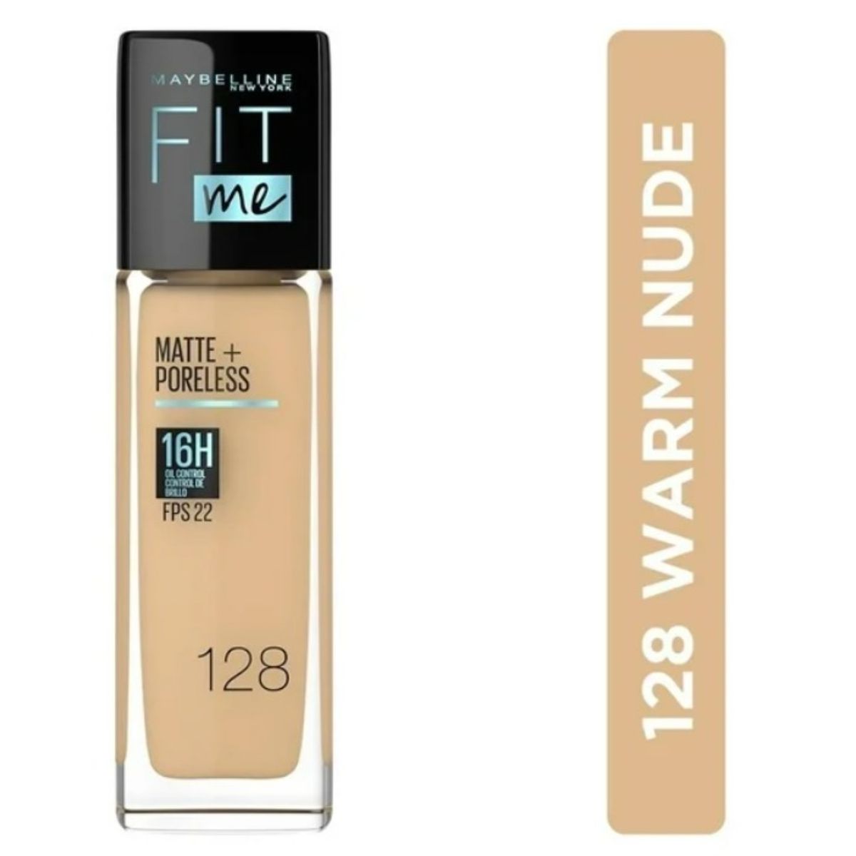 MAYBELLINE - Pack Maybelline: Base Fit Me Warm Nude 128 + Polvo Compacto Matificante Warm Nude 128