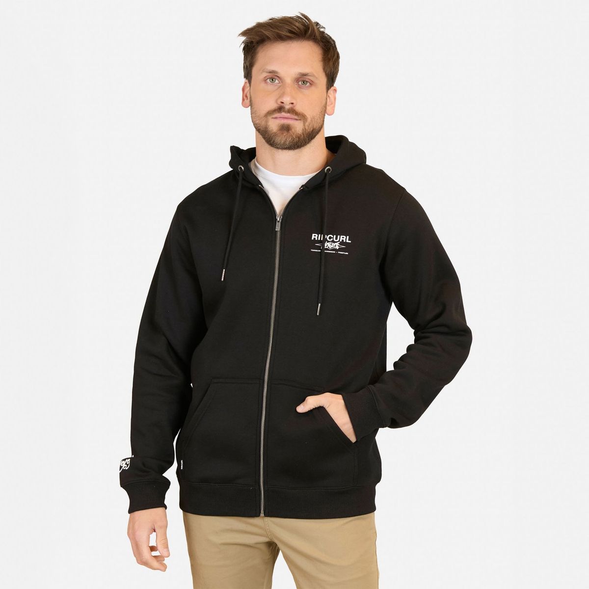 RIP CURL - Polera Fullzipper Algodón Hombre Rip Curl