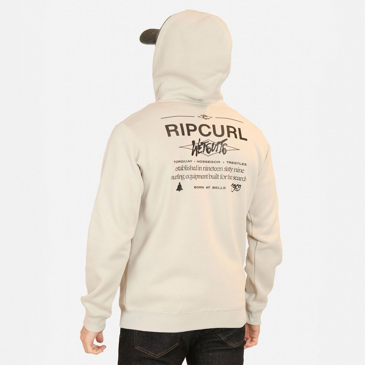 RIP CURL - Polera Fullzipper Algodón Hombre Rip Curl
