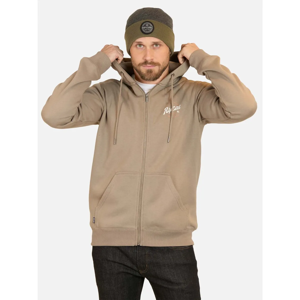 RIP CURL - Polera Fullzipper Algodón Hombre Rip Curl