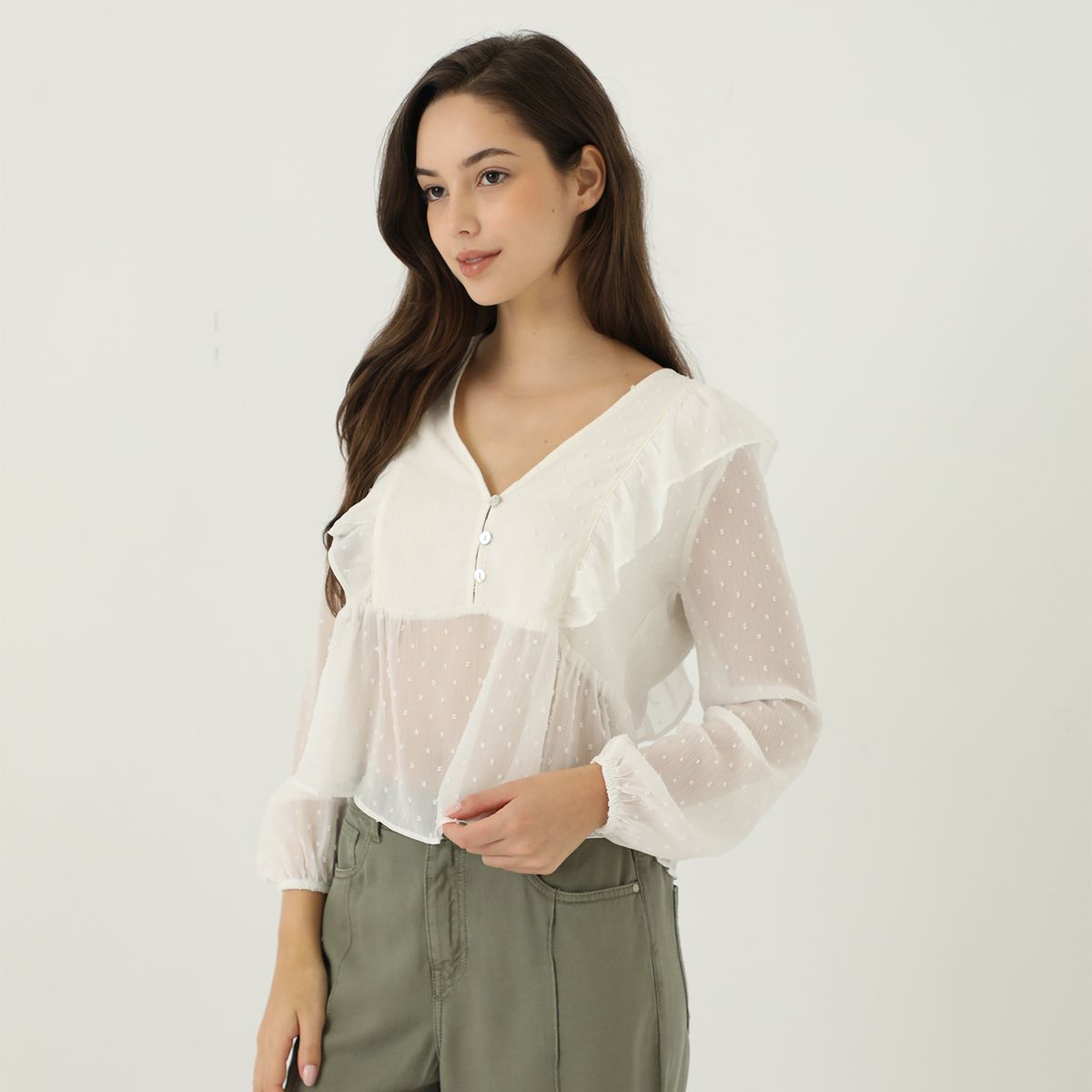 DOO AUSTRALIA - Blusa Manga Larga Casual Mujer Doo Australia