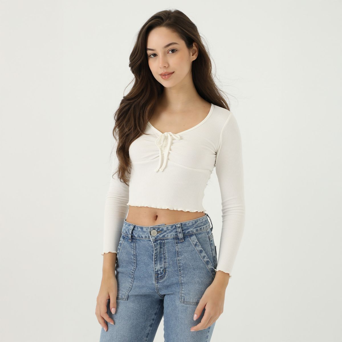 AMERICAN ABBEY - Polo Manga Larga Casual Mujer American Abbey