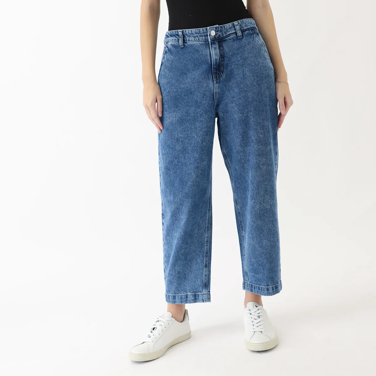 KAYRA POBLET - Jean Carrot Tiro Alto Mujer Kayra Poblet