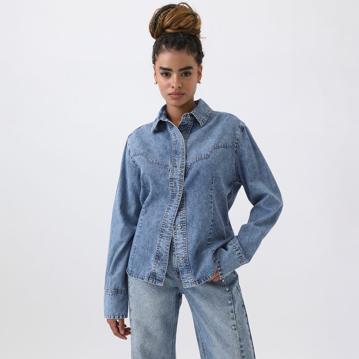 DENIMLAB - Blusa Casual Mujer Denimlab