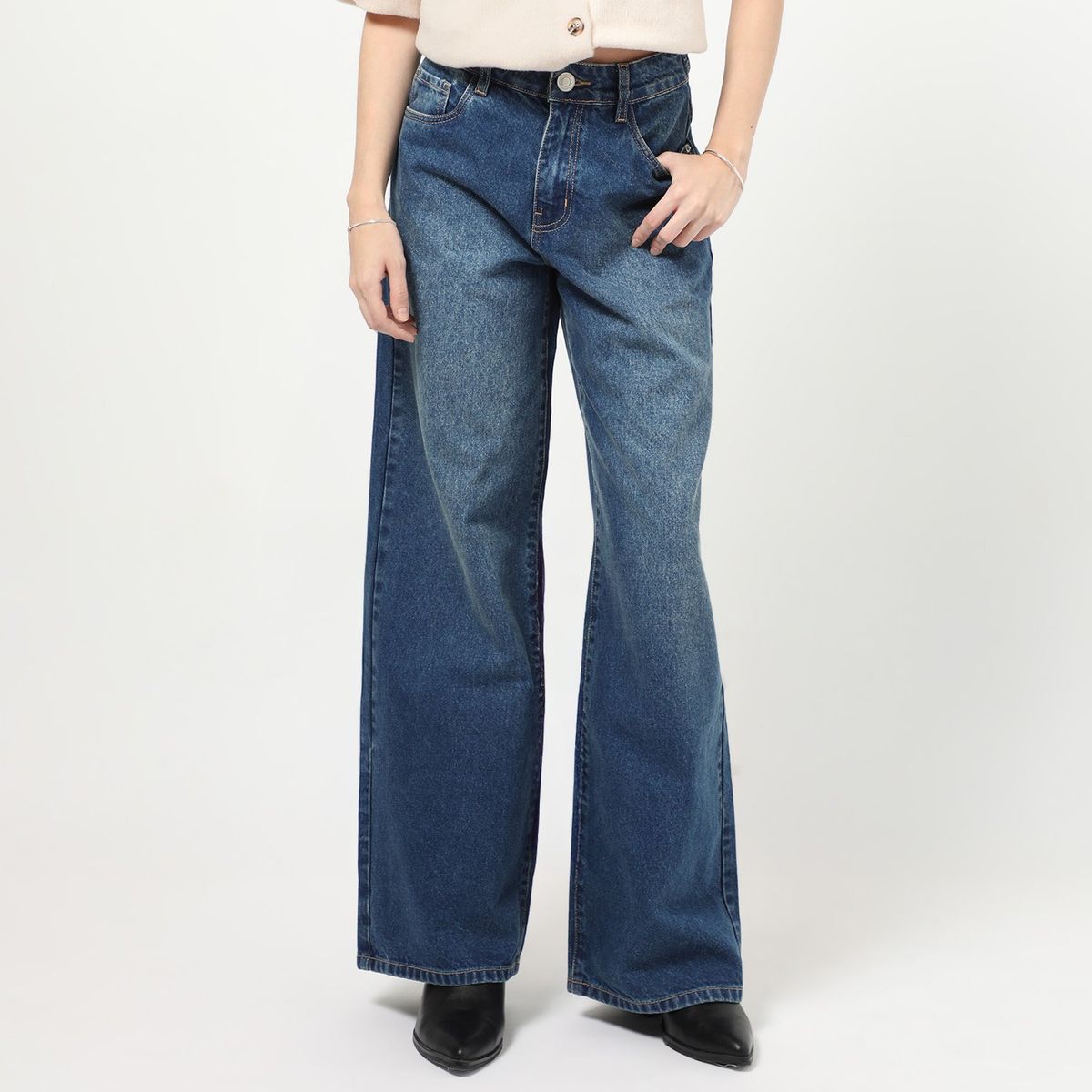 SYBILLA - Jean Baggy 100% Algodón Mujer Sybilla