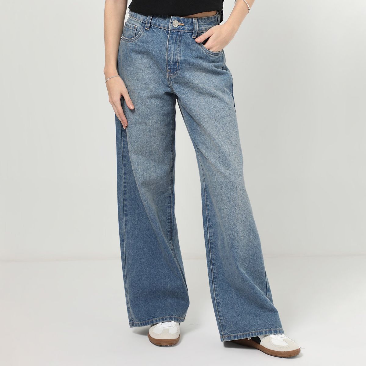 SYBILLA - Jean Baggy 100% Algodón Mujer Sybilla